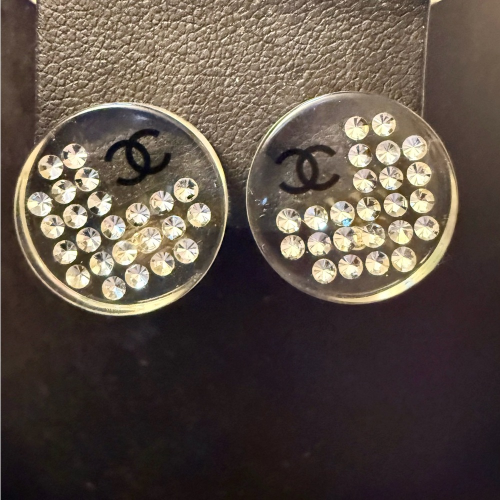 Chanel Clear Rhinestone Earrings - Picture 15 of 16